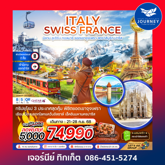 ITALY SWISS FRANCE 8D5N